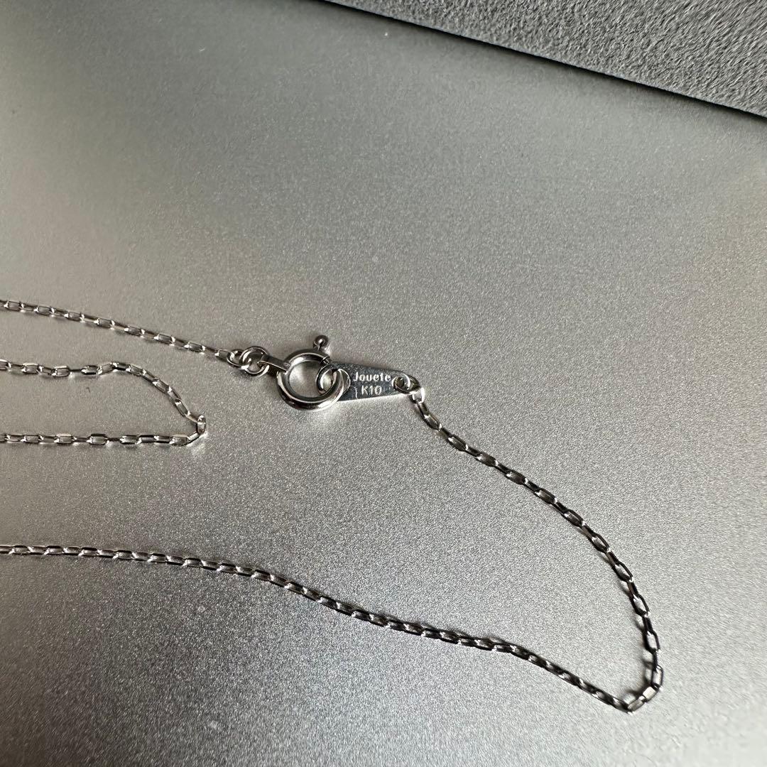 Jouete シルバーネックレス ダイヤモンド付き　K10