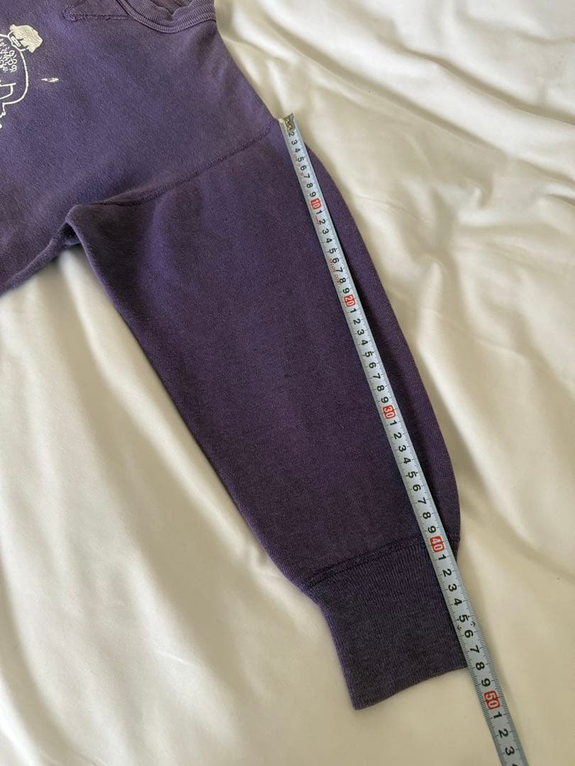 50s〜60s ヴィンテージ スウェット 前V パープル フェード ナス紺