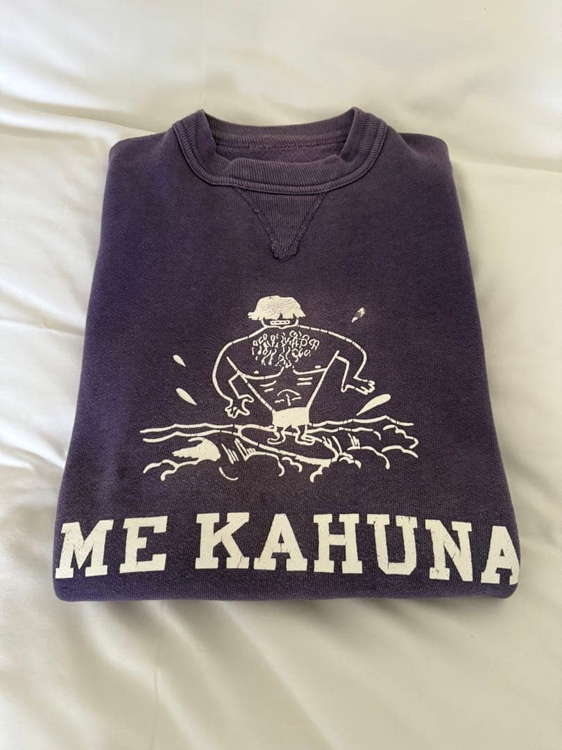 50s〜60s ヴィンテージ スウェット 前V パープル フェード ナス紺