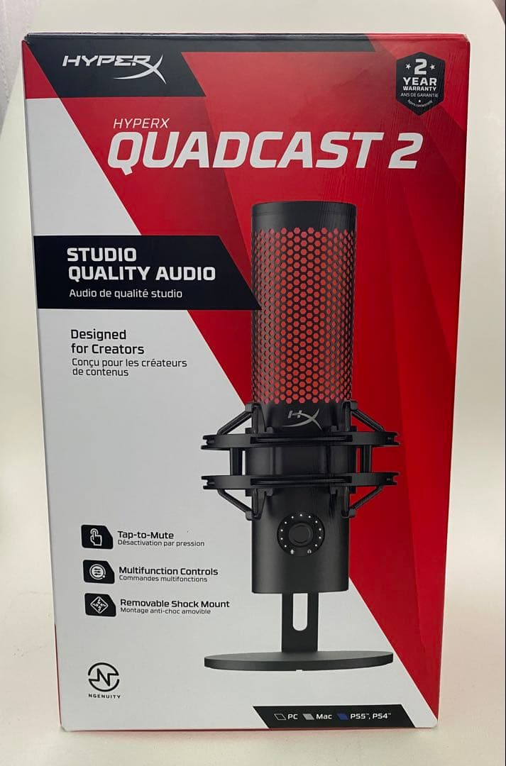 【極美品】HyperX QuadCast2 コンデンサーマイク ゲーミングマイク