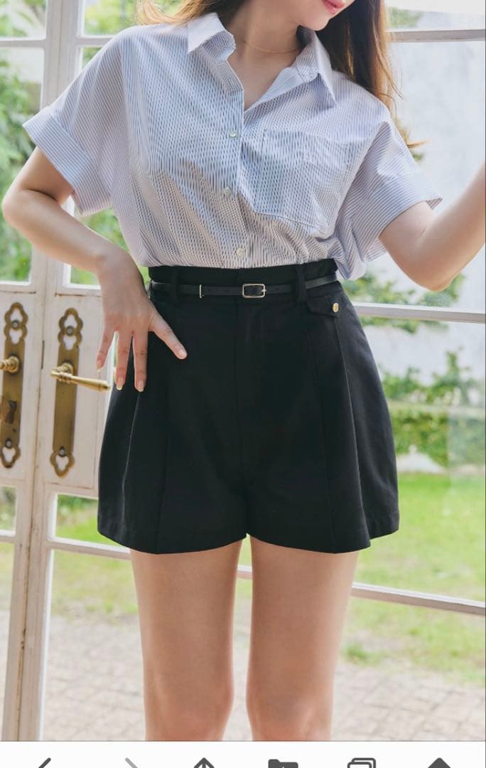 新品タグ付きCarette Belted Twill Shortsベルト付