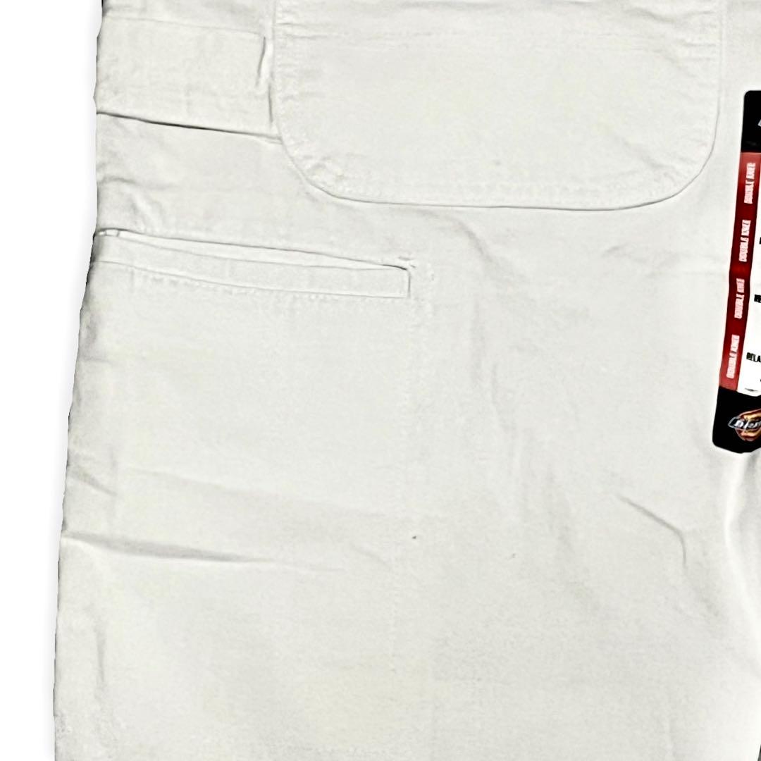 新品36x30 ホワイト DICKIES ダブルニー ペインター パンツ