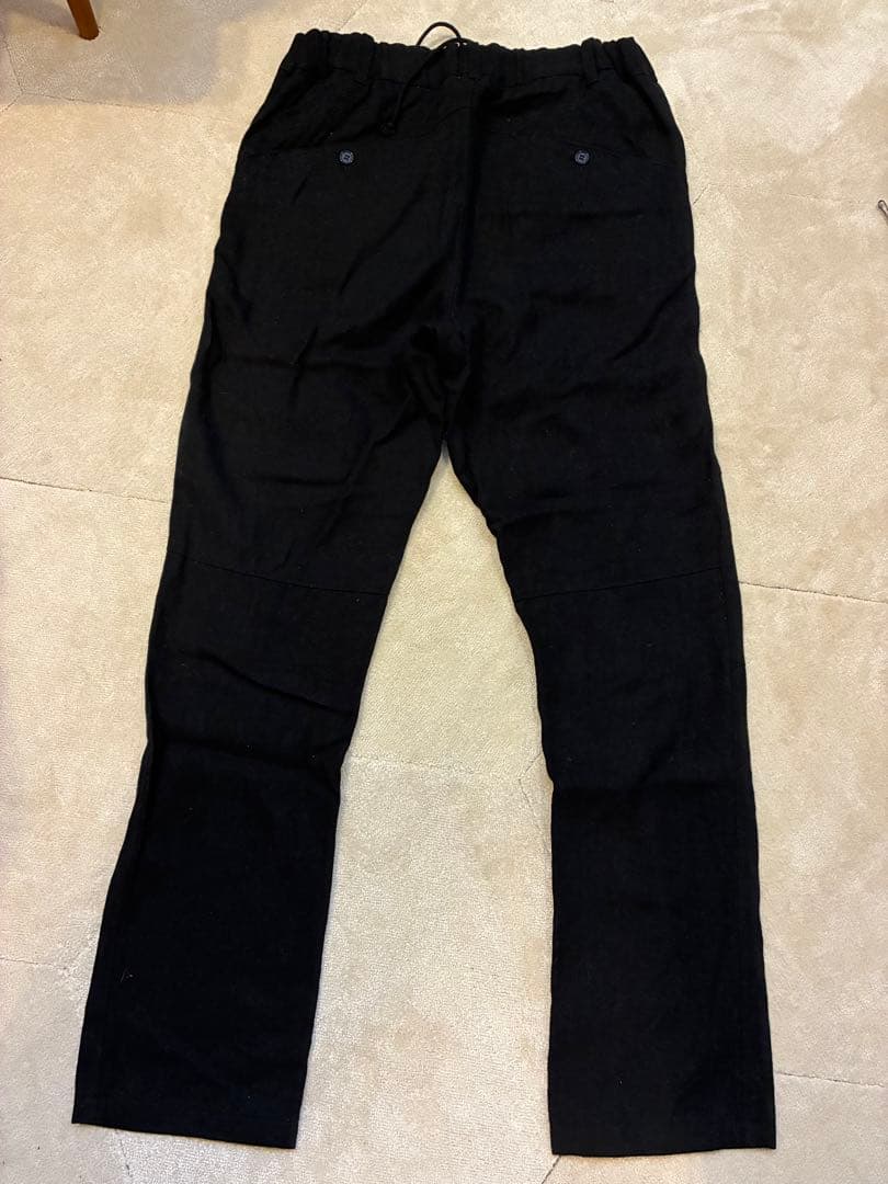 山内 リネン ブラック パンツ