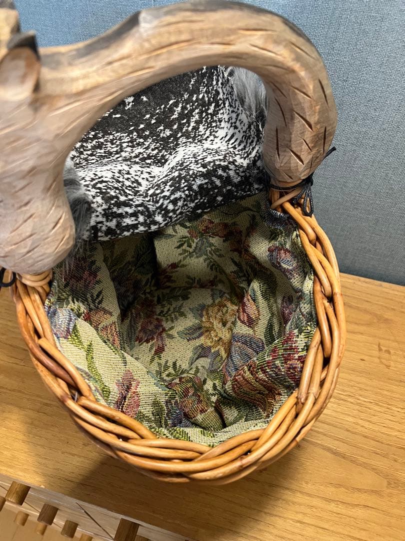 KIYATA オオカミかごバッグファー付き