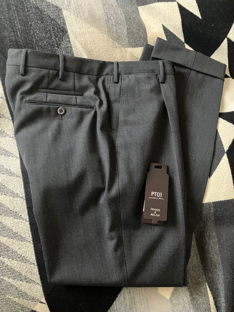 試着のみ PT01 48 トラウザーズ　ワンプリーツ　スラックス　beams f