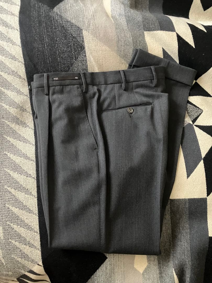 試着のみ PT01 48 トラウザーズ　ワンプリーツ　スラックス　beams f