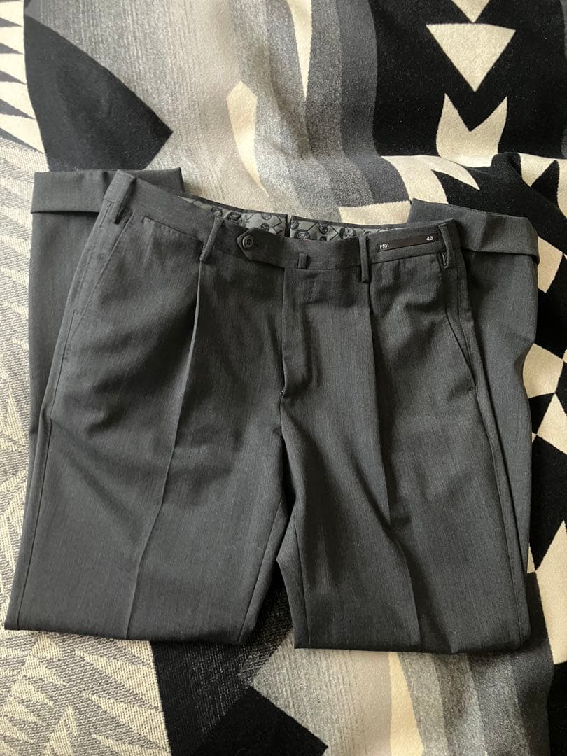 試着のみ PT01 48 トラウザーズ　ワンプリーツ　スラックス　beams f