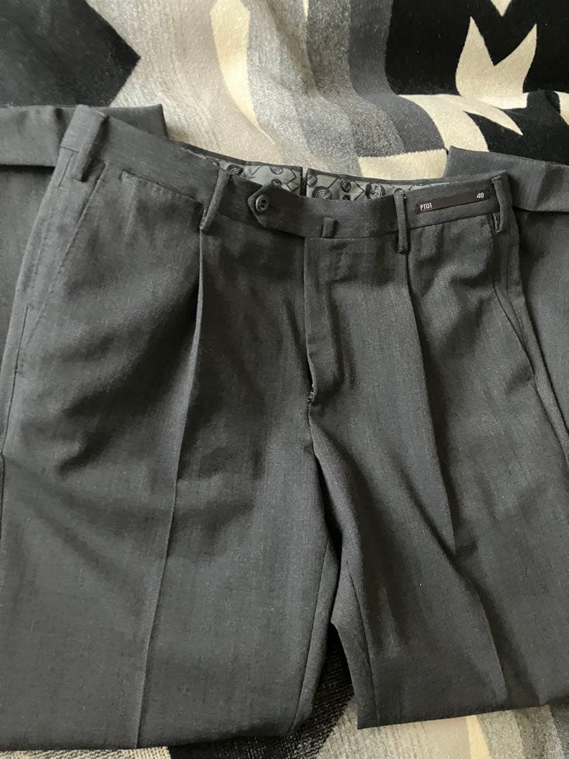 試着のみ PT01 48 トラウザーズ　ワンプリーツ　スラックス　beams f