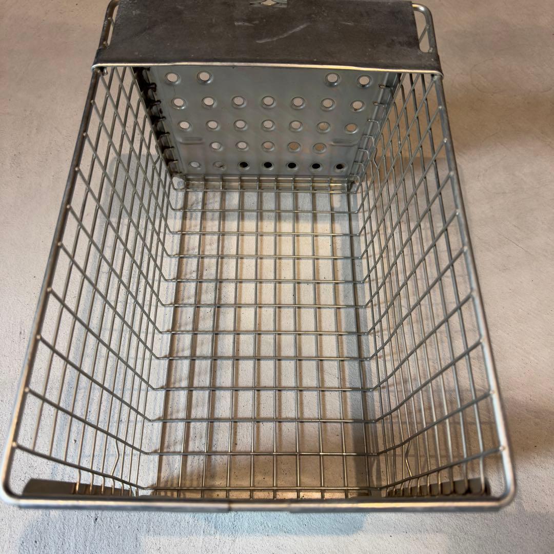 美品 ワイヤーバスケット Vintage ビンテージアメリカ ギアコンテナ