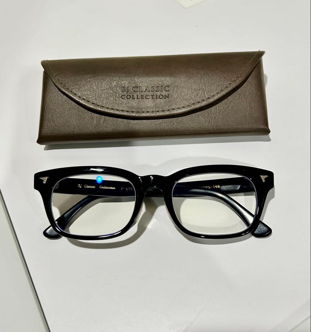 BJ CLASSIC メガネ P-503 C-1 ウェリントン サングラス　黒縁