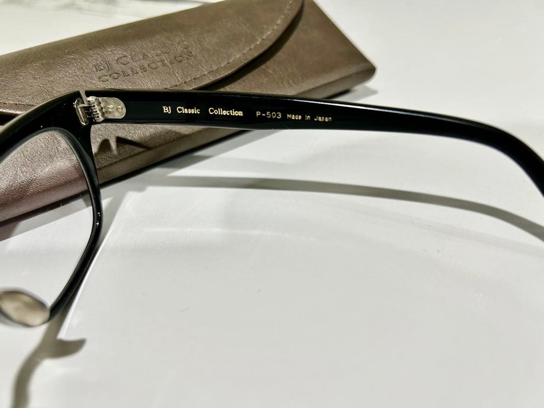 BJ CLASSIC メガネ P-503 C-1 ウェリントン サングラス　黒縁