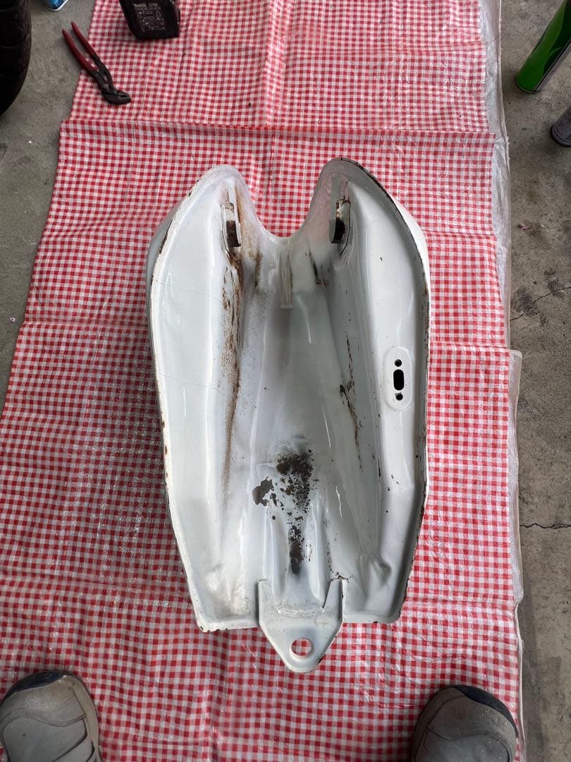 YAMAHA RZ250 タンク ホワイト/ブルー　にー