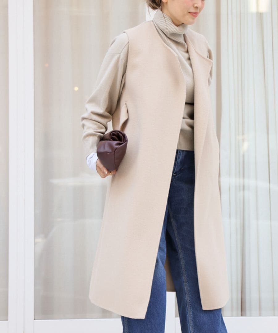 【新品】ドゥーズィエムクラス ウールアンゴラロングベスト