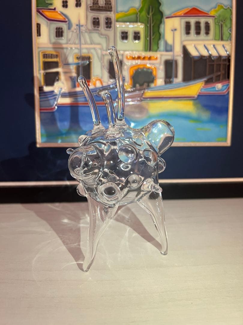 ボヘミアン　ガラス　レネ　オブジェ　チェコ