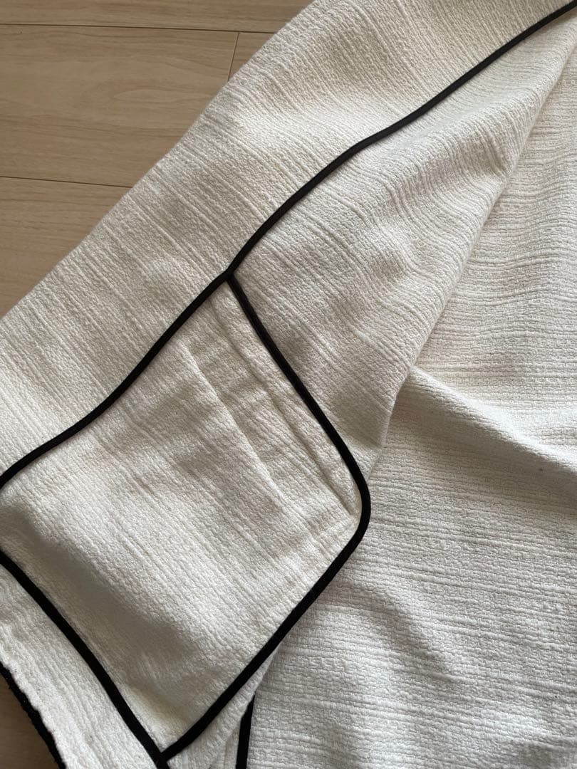 DES PRES コットンナイロンツイード ノーカラーショートコート