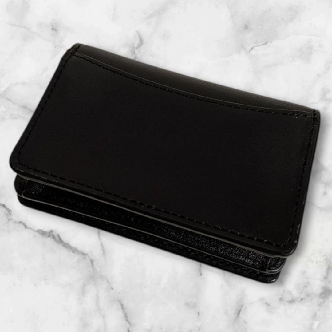 【新品未使用✨️】箱つき FURLA 本革 名刺入れカード入れ ブラックシンプル
