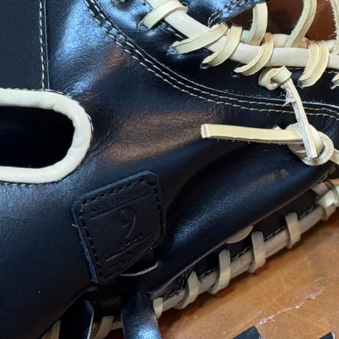 一点モノ軟式野球用　ブラックキャッチャーミット　日本製完全手作り　商品説明必読！