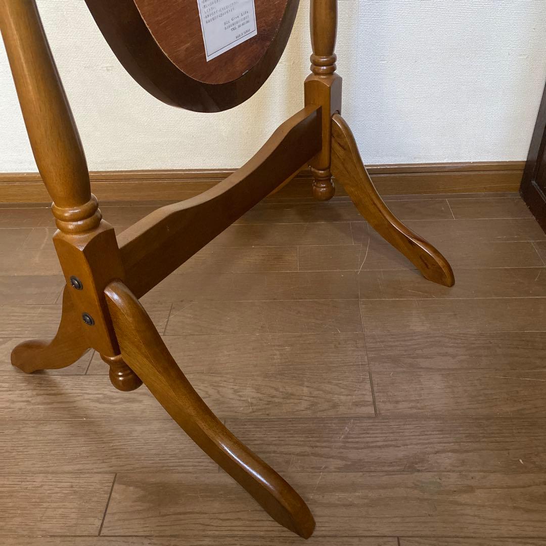 【新品/送料込み】クラシック 木製スタンドミラー 脚付き 姿見