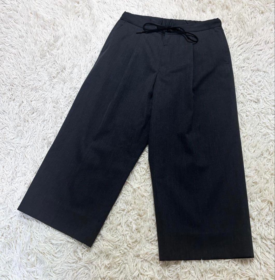 未使用級 THE RERACS ワイドスラックス 46 グレー