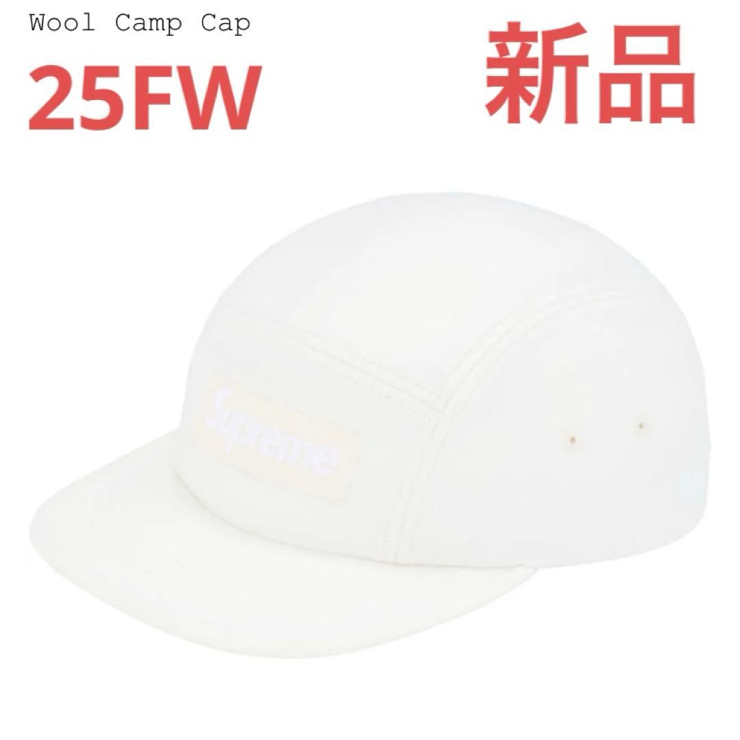 【新品】 Supreme 25FW Wool Camp Cap 白