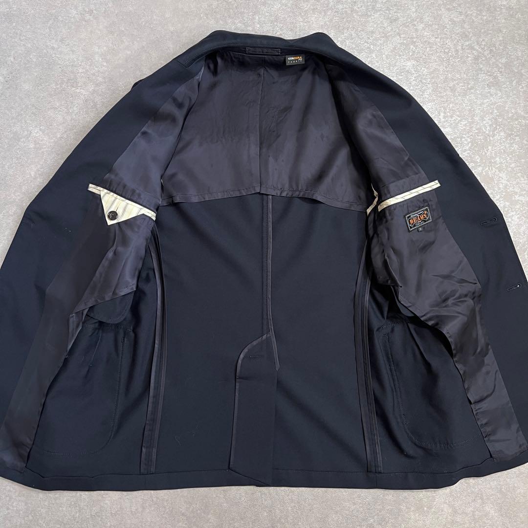【美品】ビームスプラス コーデュラ ブレザージャケット 紺ブレ金ボタンネイビーM