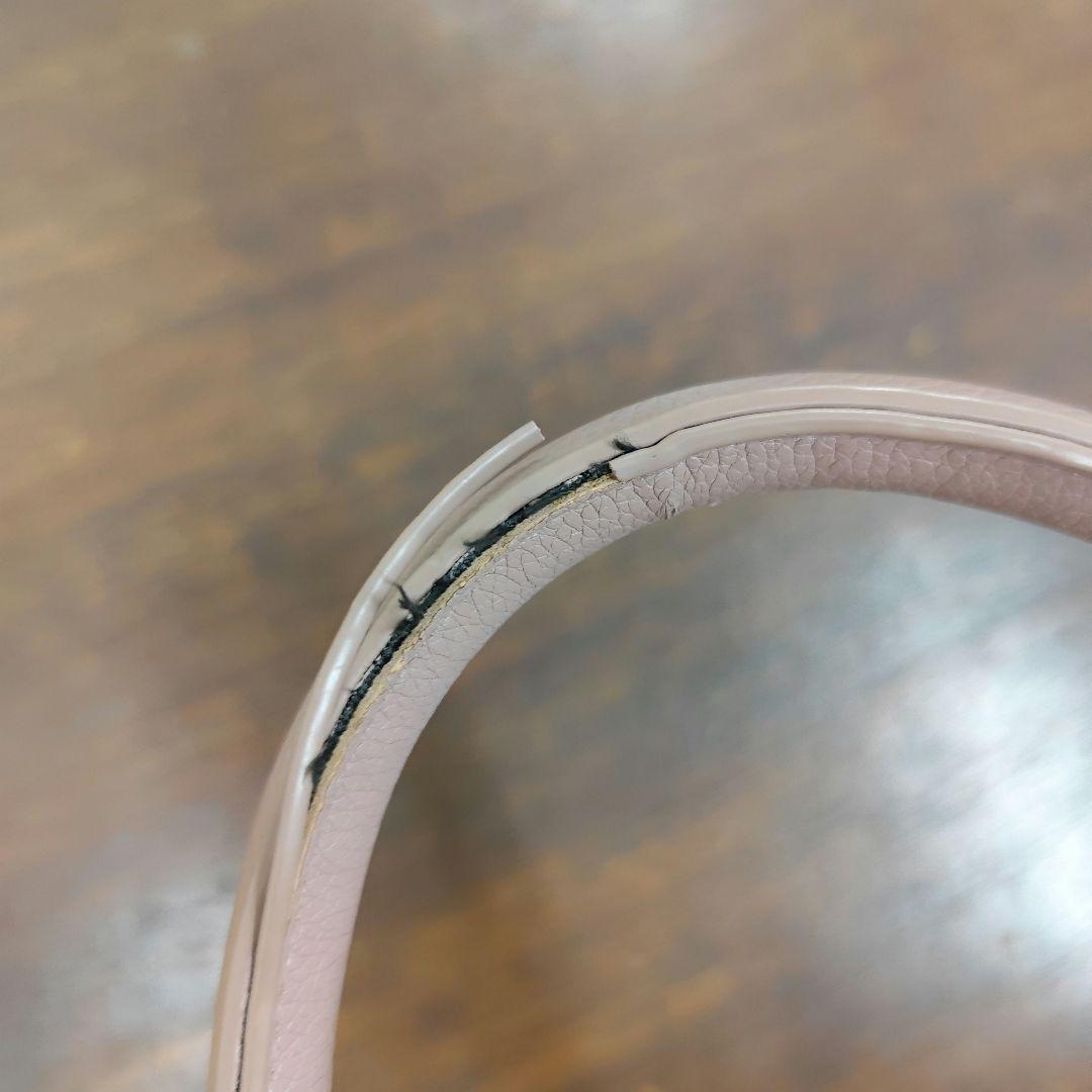 pium ベルトロゴハンドルトートバッグ ピンクツイード　キャンバストート