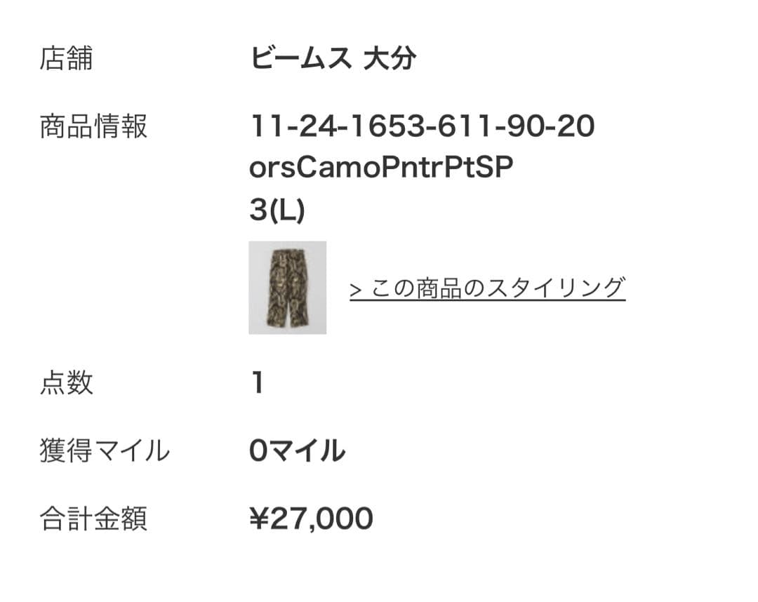 orslow×BEAMS 別注　リアルツリーカモ柄ペインターパンツ