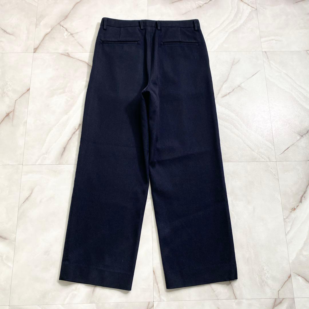 A18563 美品 Hビューティ&ユース ダブルクロスパンツ ネイビー M