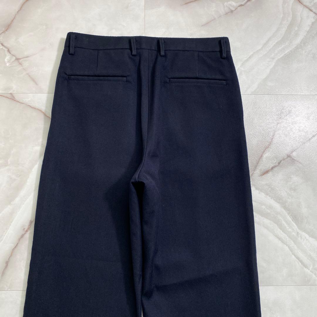 A18563 美品 Hビューティ&ユース ダブルクロスパンツ ネイビー M