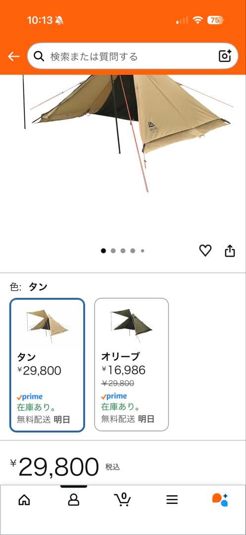 ヴァストランド VASTLAND TCティピーテント ワンポールテント