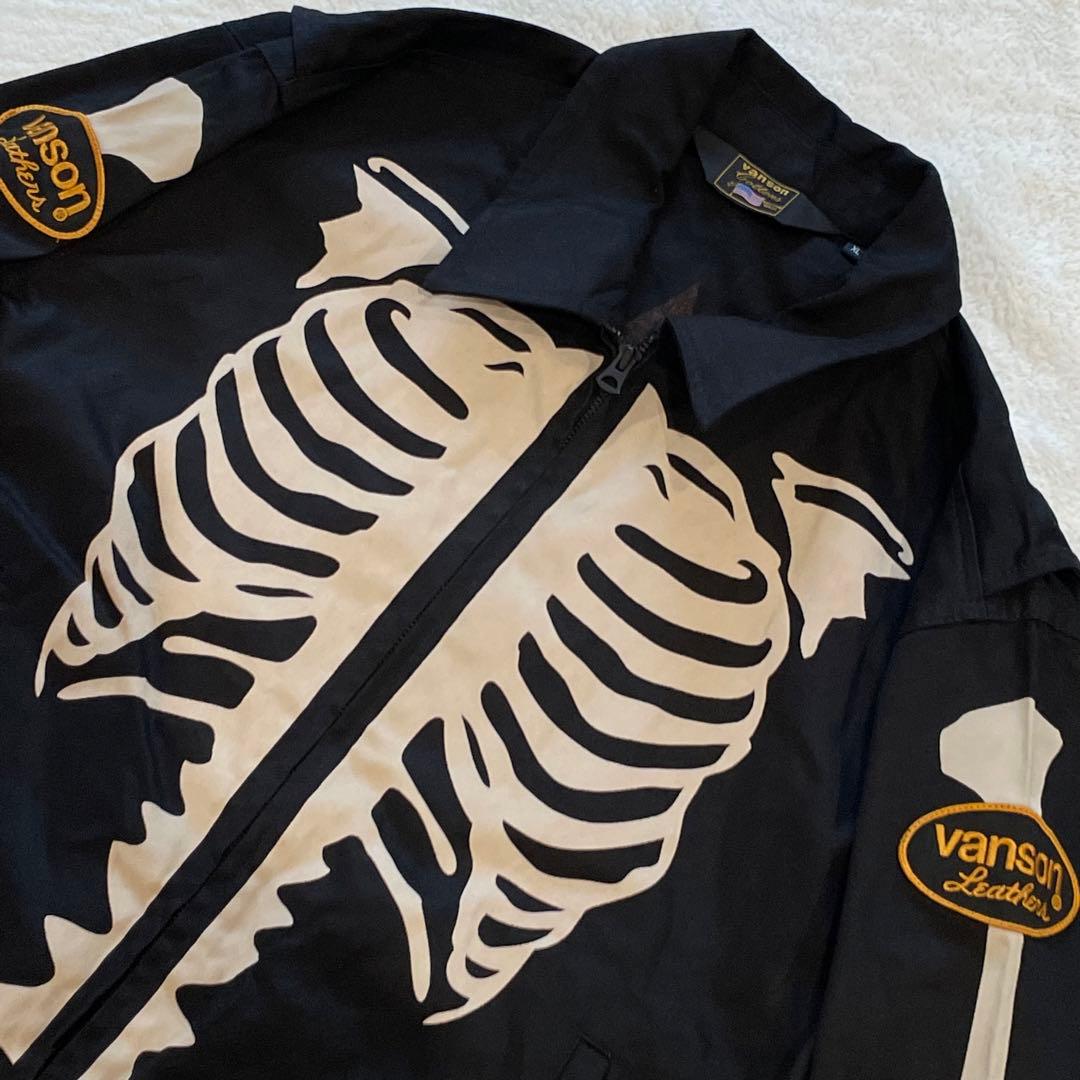 VANSON　オールインワン　つなぎ　ヒューマンボーン　スケルトンデザイン　XL