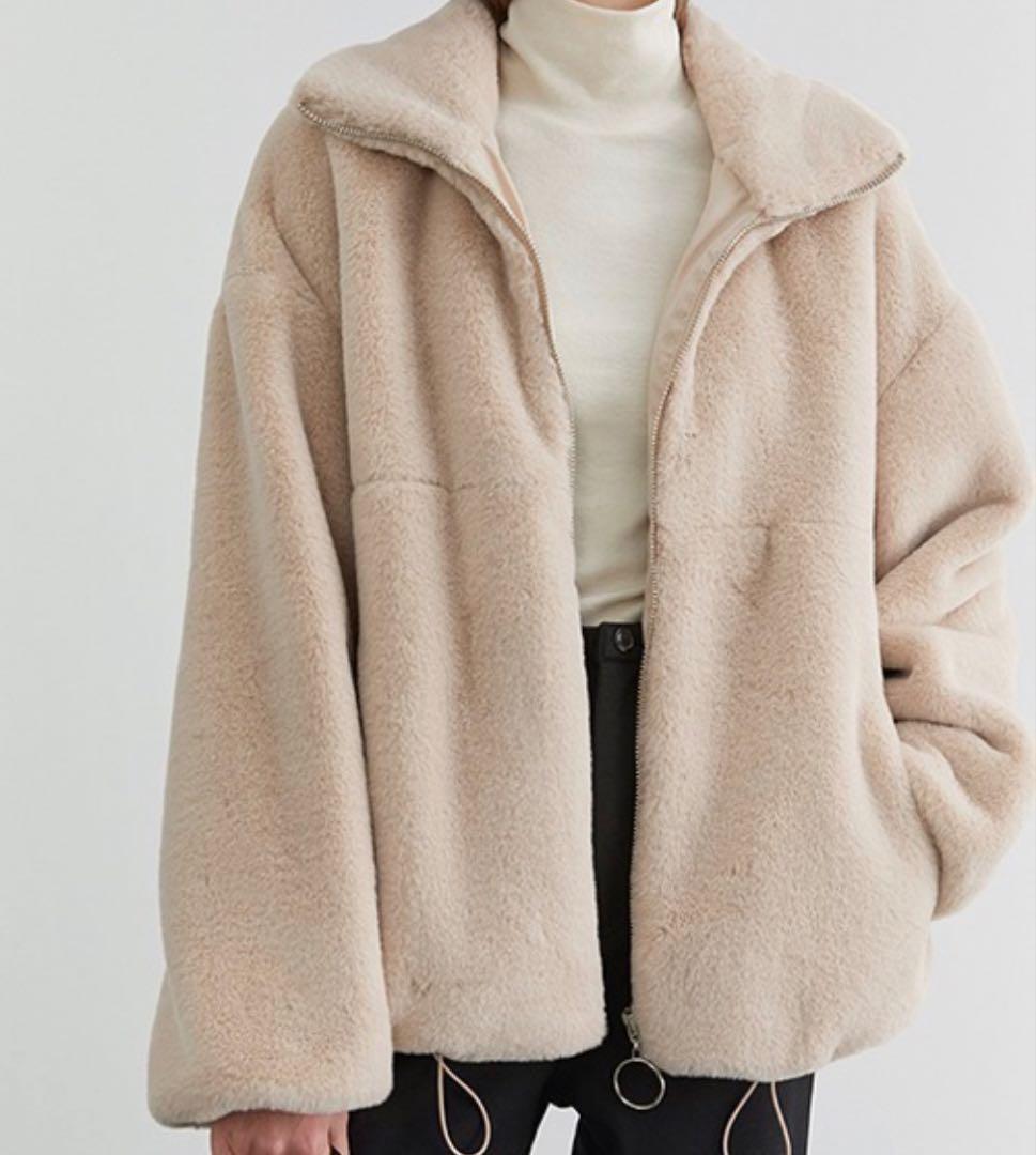 Fano Studios ジップアップブルゾン アイボリー　M ボアコート