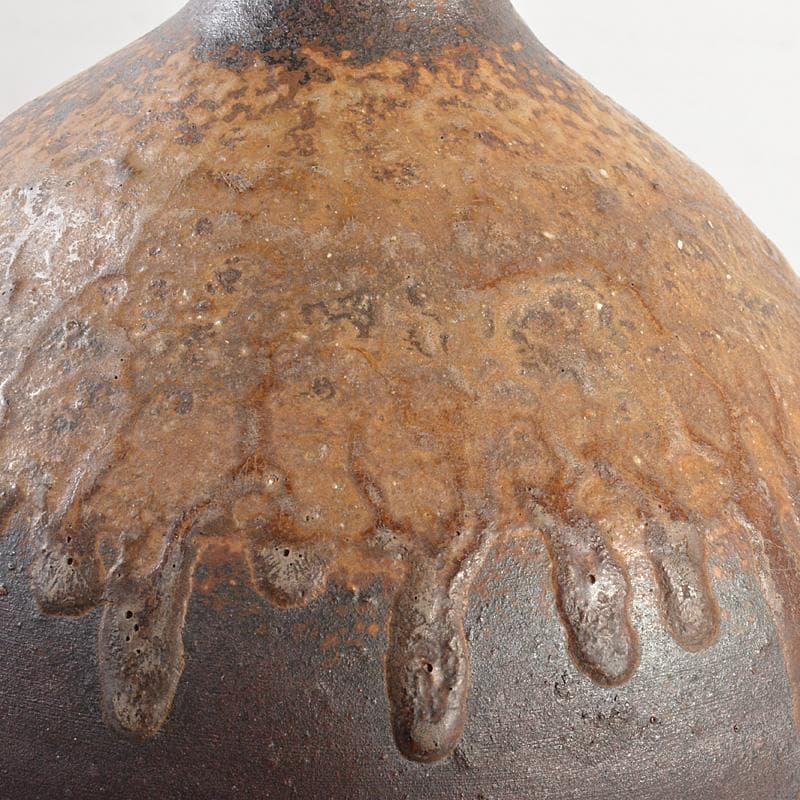 たか　備前焼　古備前　壷　花入　陶印あり　書付　C R5664C