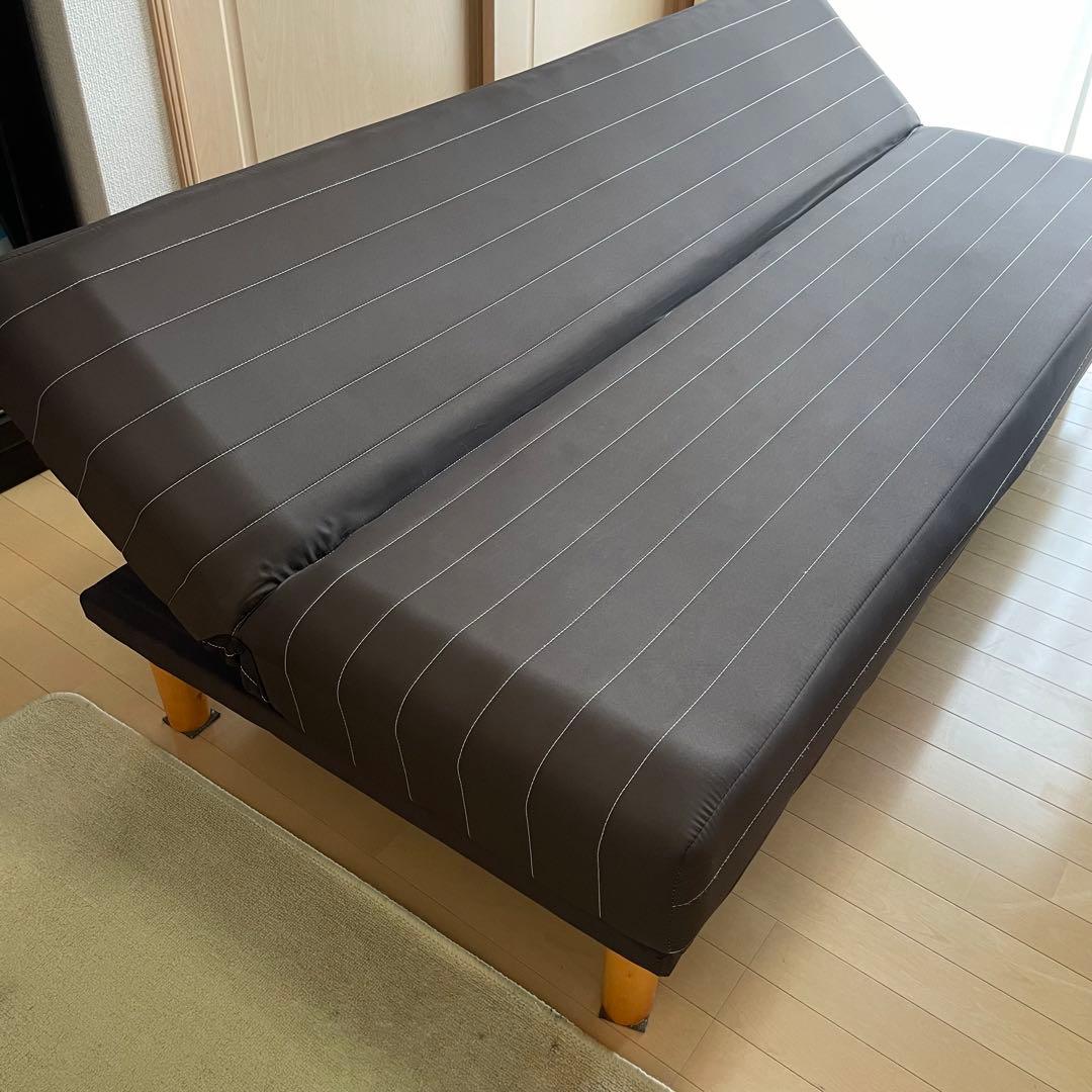 ソファベッド シングルベッド ダークブラウン