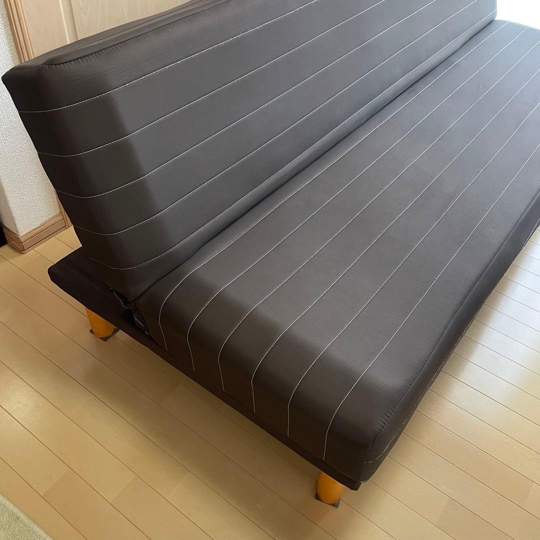 ソファベッド シングルベッド ダークブラウン