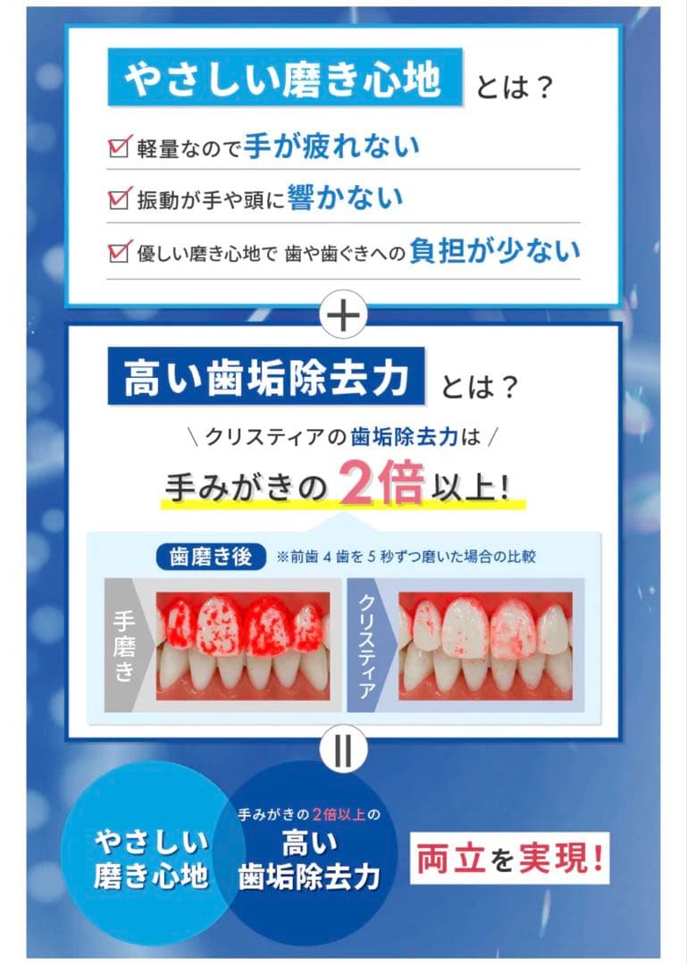 ホワイトエッセンス 電動歯ブラシ クリスティアWE-2717 替ブラシ 3本