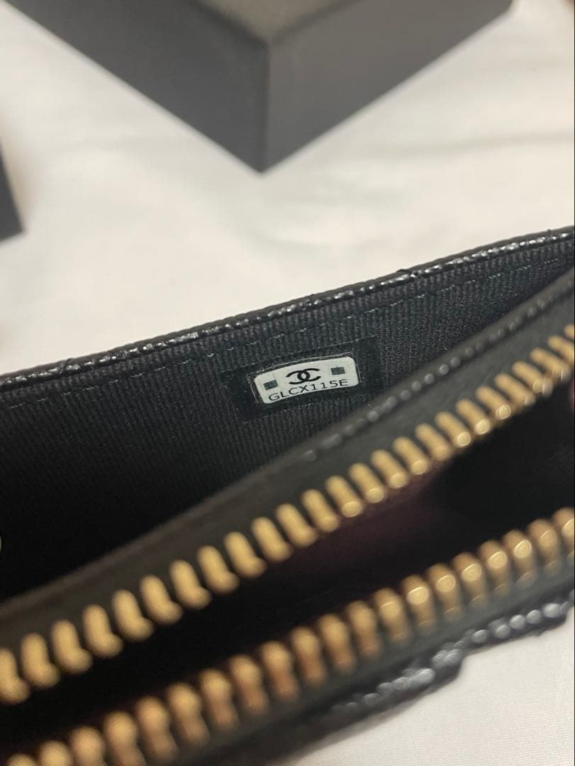 CHANEL クラシック ジップ カードケース　ブラック
