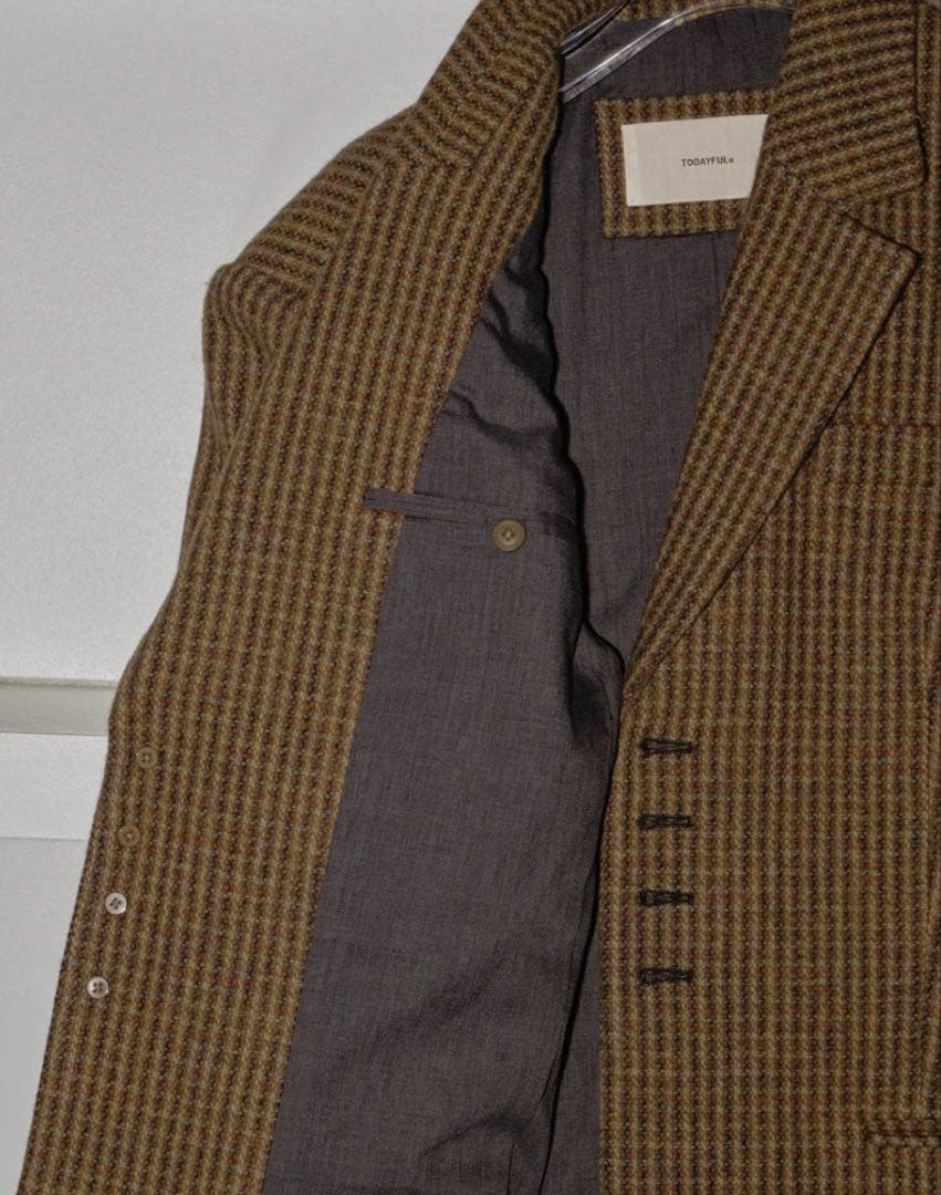 ジャケット・アウター todayful Wool100% Check Jacket