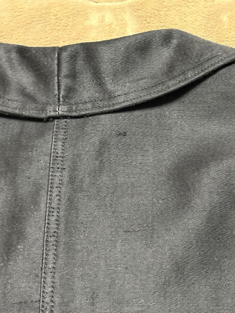 ブラックモールスキンジャケット フレンチヴィンテージ ユーロヴィンテージ