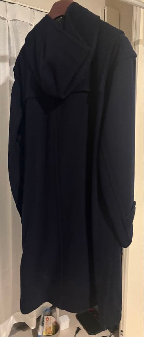 u*6様 【新品未使用】+J ネイビー ダッフルコート フード付き