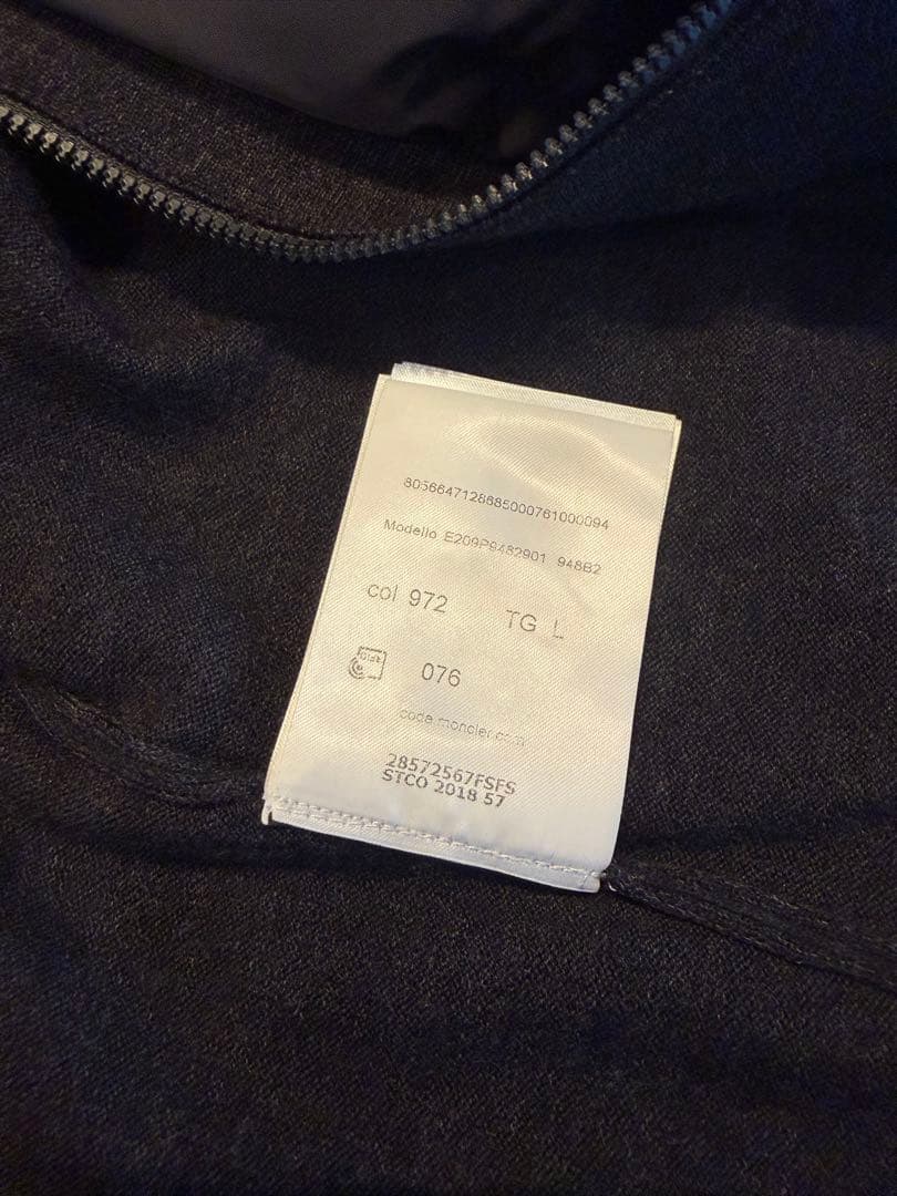 MONCLER ダークグレー カーディガン Lサイズ