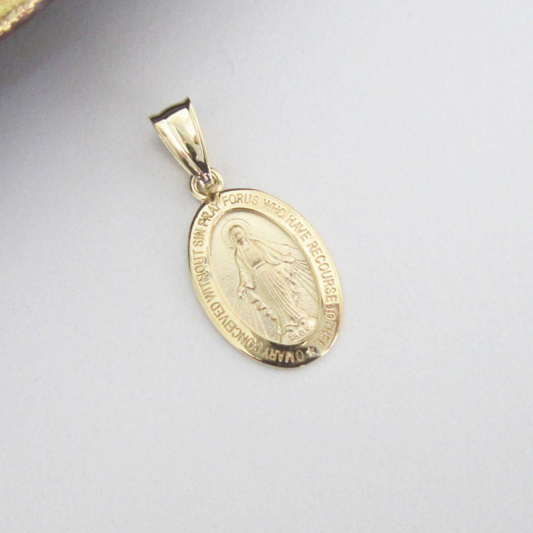 【日本製】18金【刻印入・本物】K18ゴールド マリアメダイ トップ