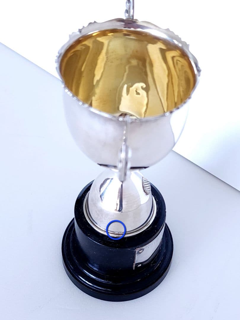 純銀 優勝カップ 北海道新聞社記念品 1971年製 75.31g