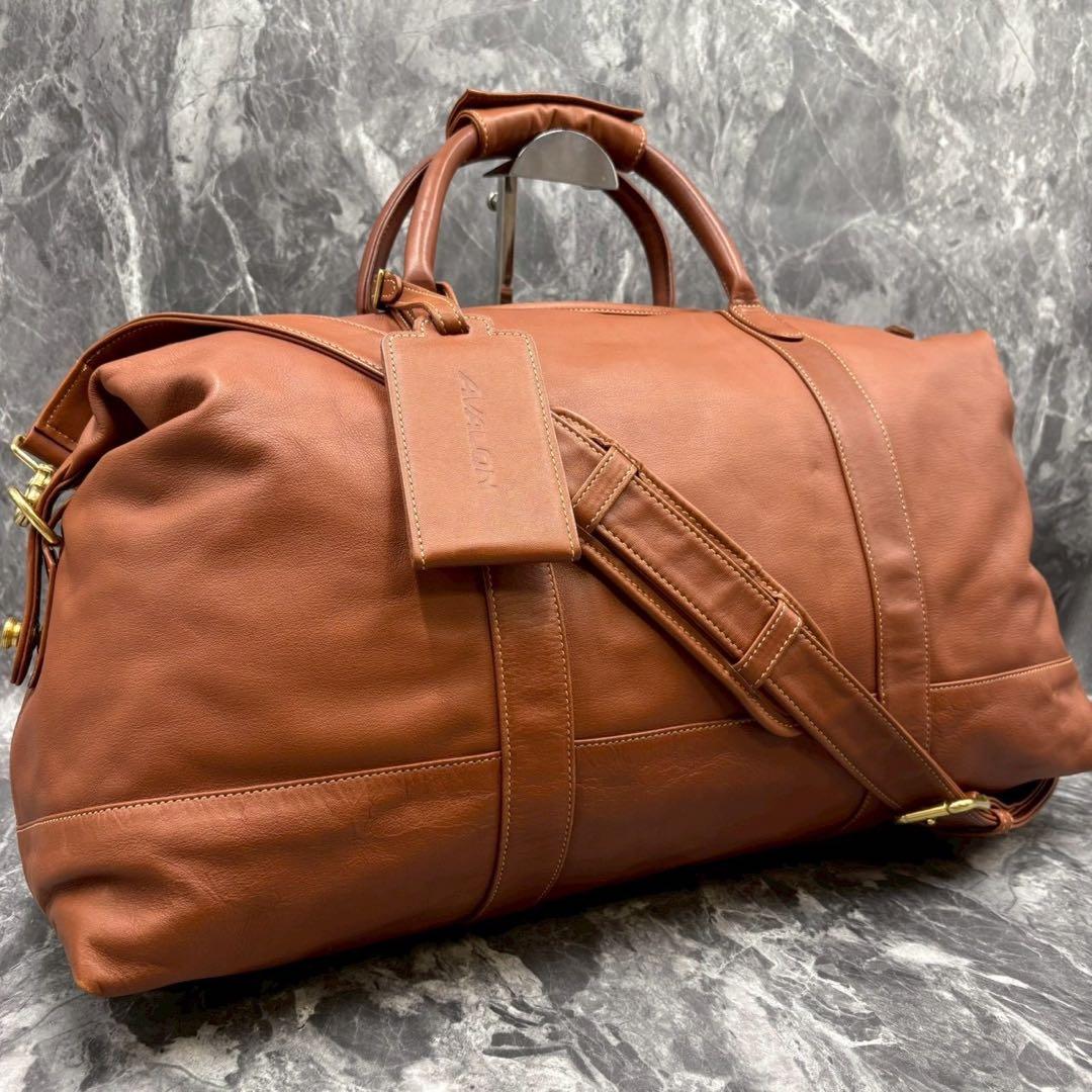 極美品 オールドコーチ レザーボストンバッグ アバロンコラボ 大容量 ブラウン