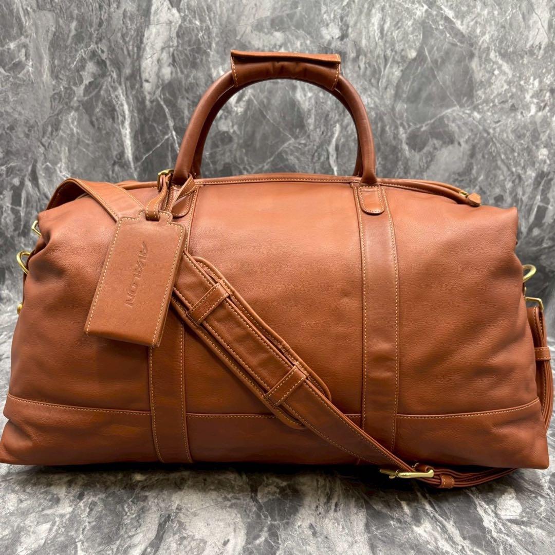 極美品 オールドコーチ レザーボストンバッグ アバロンコラボ 大容量 ブラウン