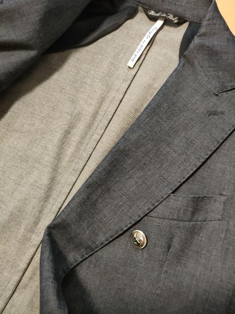 コロリオcoroglioアントレアミイタリアダブルジャケットデニムインディゴ46