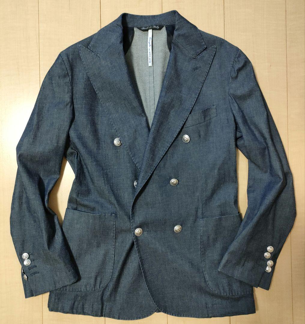 コロリオcoroglioアントレアミイタリアダブルジャケットデニムインディゴ46