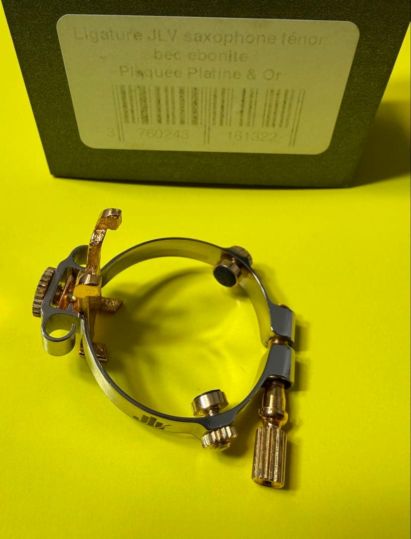 JLVリガチャー テナーサックス用、 アルトクラリネット用　プラチナメッキ