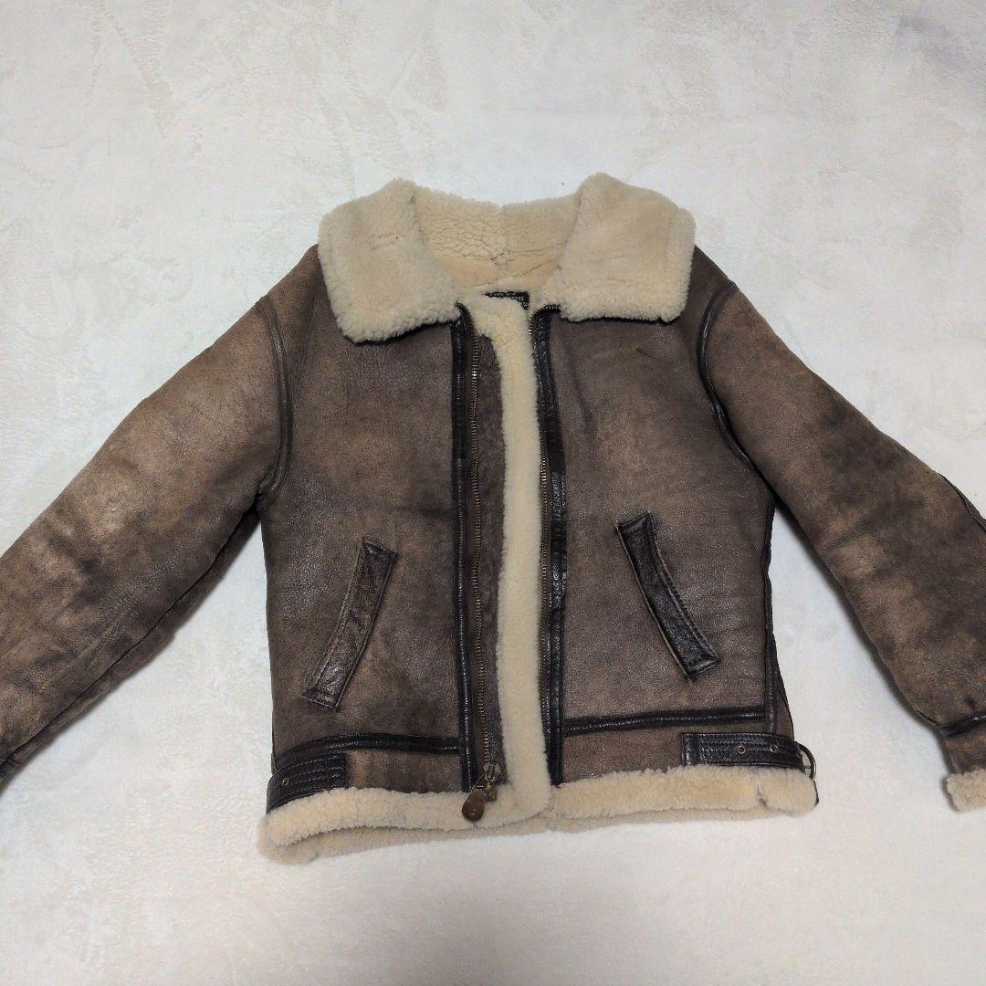 レザー シアリング ミリタリージャケット B3 ムートン アメカジ AVIREX