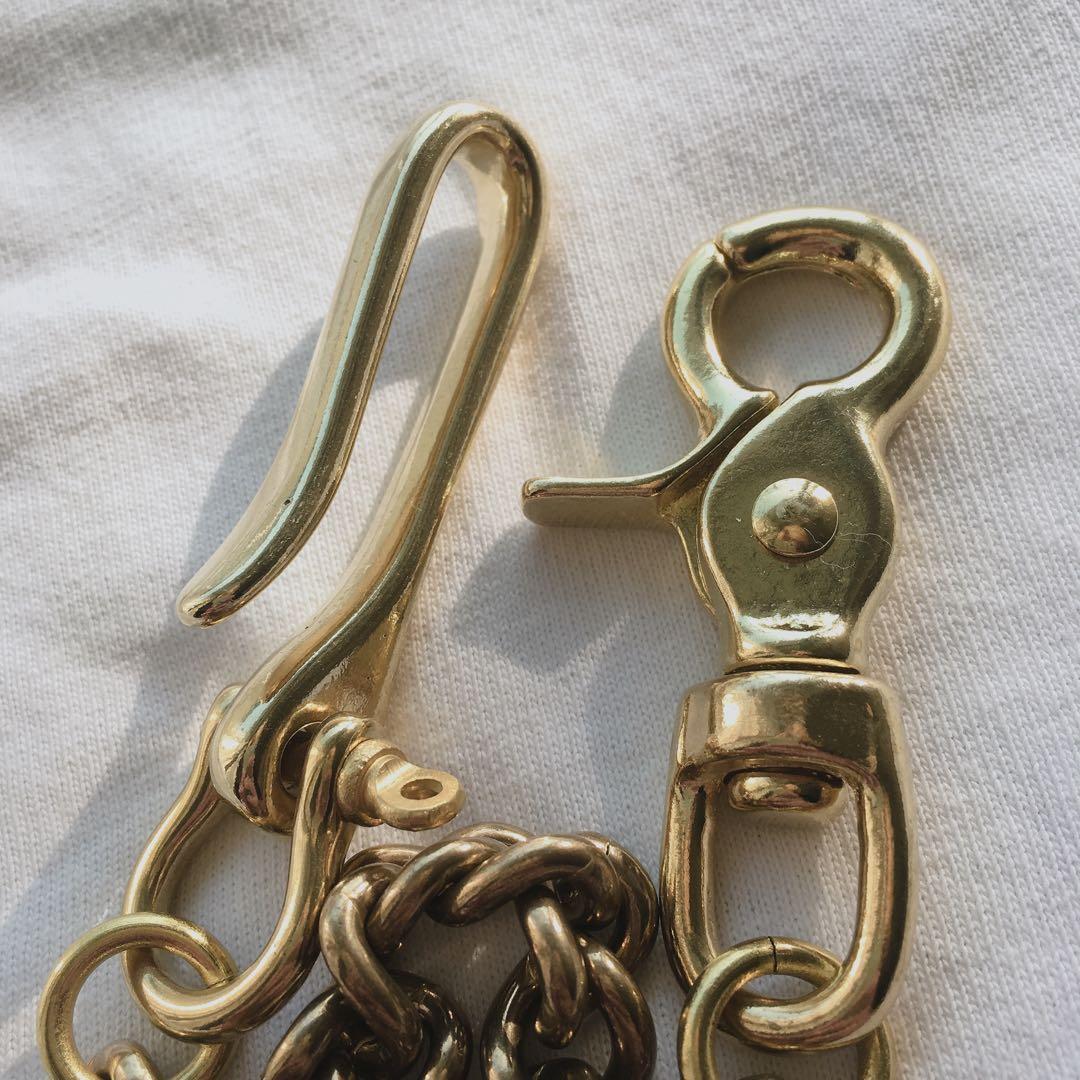 真鍮ナスカンウォレットチェーン×5